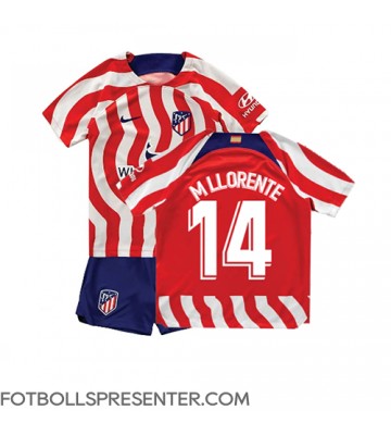 Atletico Madrid Marcos Llorente #14 Hemmatröja Barn 2022-23 Kortärmad (+ korta byxor)